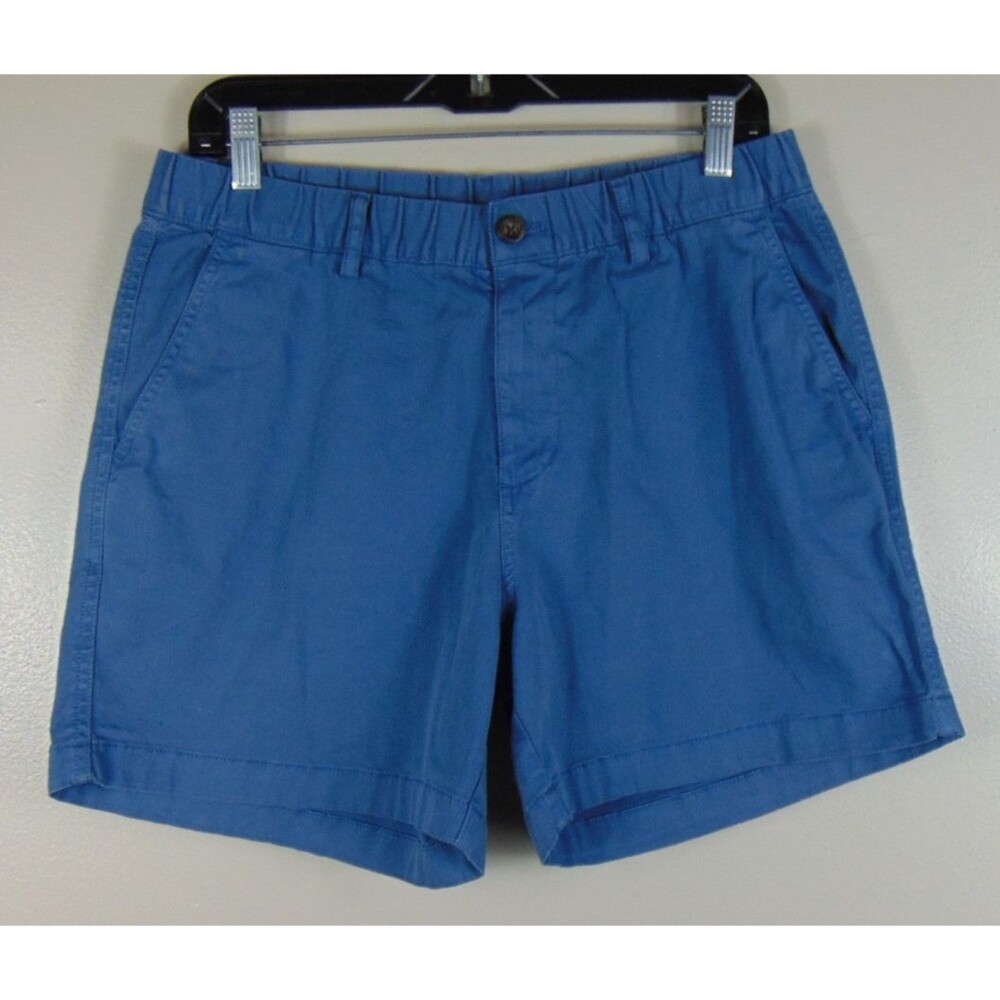 Bearbottom Chino Shorts Mens L Blue Stretch Elastic Waist 5.5 Inch Inseam Casual